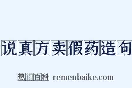 说真方卖假药造句是什么意思的图片